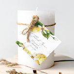 Modern Lemon Garden Thank You Favor Tags<br><div class="desc">These modern lemon garden thank you favor tags are perfect for a spring or summer wedding. The rustic mediterranean design features bright and beautiful watercolor lemons with bohemian white flowers and elegant green leaves. Customize these tags with your names and date. Change the wording to suit any event.</div>