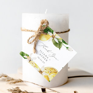 Modern Lemon Garden Thank You Favor Tags