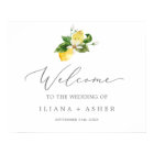 Modern Lemon Garden Wedding Welcome