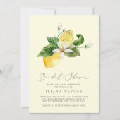 Modern Lemon Garden | Yellow Bridal Shower Invitation (Front)