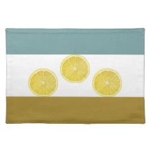 Modern Lemon Geometry Placemat