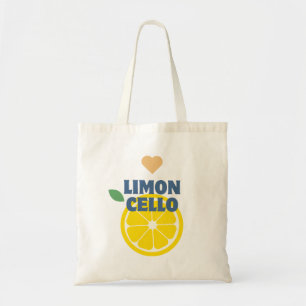 Modern Lemon Heart Limoncello Favor Gift Merch Tote Bag