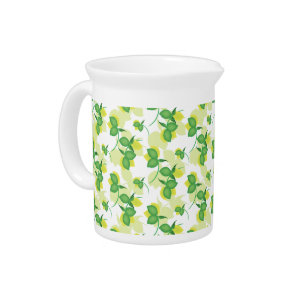 Modern Lemon Lime Beverage Pitcher
