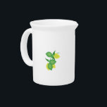 Modern Lemon Lime Limoncillo Beverage Pitcher<br><div class="desc">Designed by Dream Big Digital Design</div>