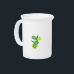 Modern Lemon Lime Limoncillo Beverage Pitcher<br><div class="desc">Designed by Dream Big Digital Design</div>