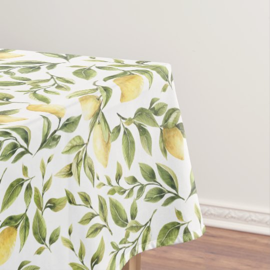 Modern Lemon Pattern Tablecloth | Zazzle.com