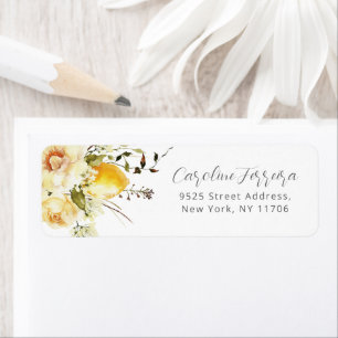 Modern Lemon return Address Label