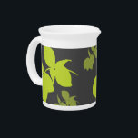 Modern Lemon Silo Pattern Beverage Pitcher<br><div class="desc">Lemon Pattern Design with Shadow and Citrus Lime</div>