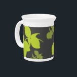 Modern Lemon Silo Pattern Beverage Pitcher<br><div class="desc">Lemon Pattern Design with Shadow and Citrus Lime</div>