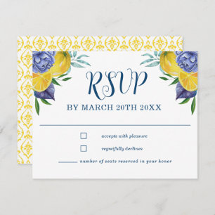Modern Lemon Summer Wedding RSVP