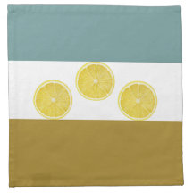 Modern Lemon Trio Cloth Napkin