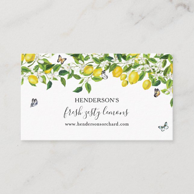 Modern Lemons Business Card (Front)