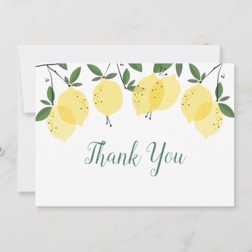 Modern Lemons Thank You Card