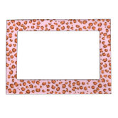 Pink Leopard Print Magnetic Frame | Zazzle