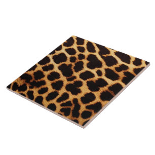 Modern Leopard Cat Animal Print Collection Ceramic Tile