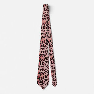 Modern Leopard Pattern Animal Neck Tie