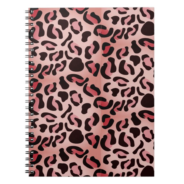 Modern Leopard Pattern Animal Notebook (Front)
