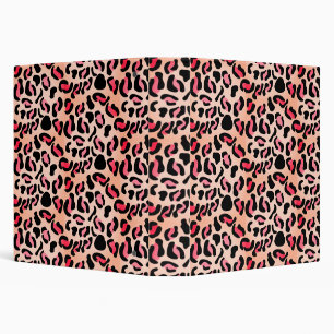 Modern Leopard Pattern Animal Print 3 Ring Binder