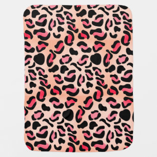 Modern Leopard Pattern Animal Print Baby Blanket