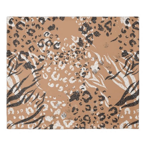 Modern leopard Pattern Background Wild nature Duvet Cover