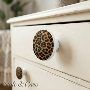 Modern Leopard Pattern Decorative Ceramic Knob