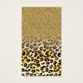 Modern Leopard Pattern Gold Glitter Ombre (Back)