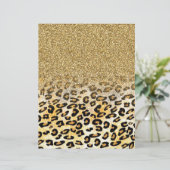 Modern Leopard Pattern Gold Glitter Ombre (Standing Front)