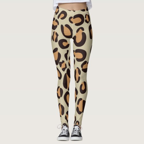 Modern leopard pattern leggings