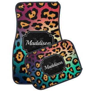 Modern Leopard Print Car Floor Mat