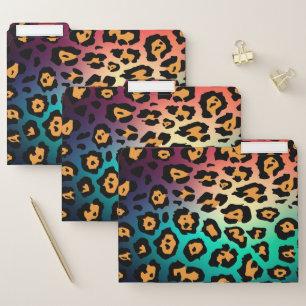 Modern Leopard Print File Folder