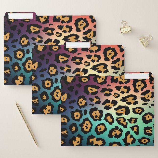 Modern Leopard Print File Folder (Set)