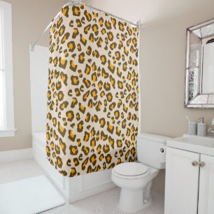 Modern Leopard Print Pattern Shower Curtain