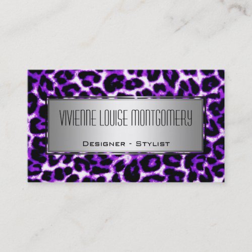 Modern Leopard Print Professional Business Card