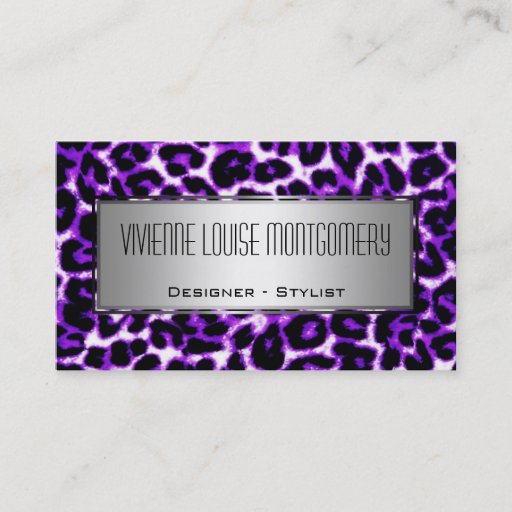 Customizable Modern Leopard Print Professional Business Card
