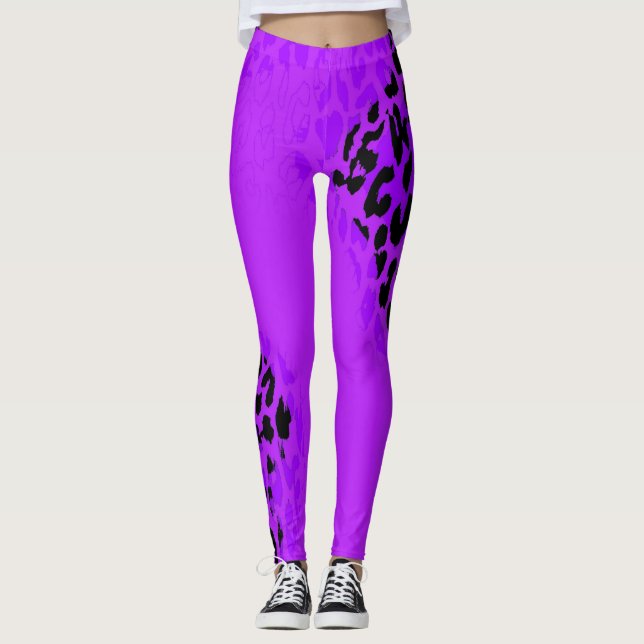 Modern Leopard Skin Pattern #33 Leggings (Front)