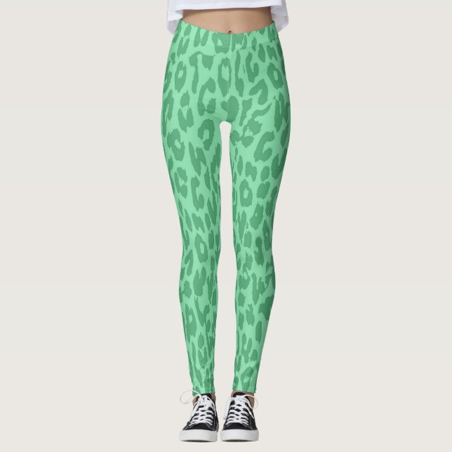 Modern Leopard Skin Pattern #35 Leggings (Front)