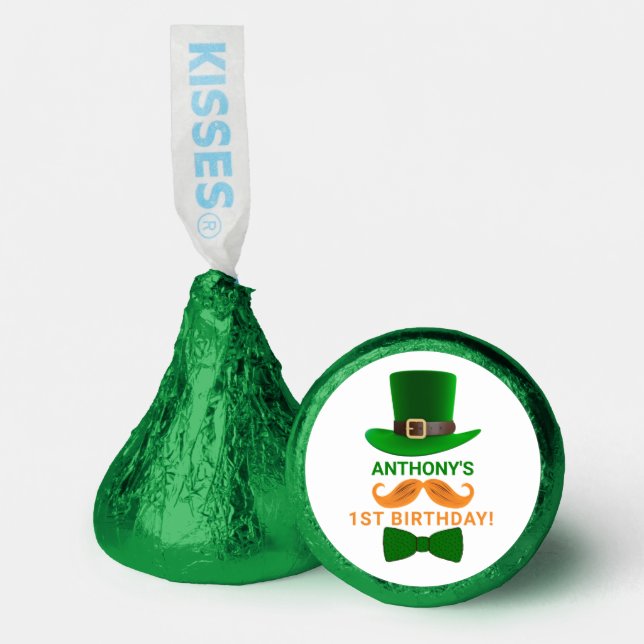 Modern Leprechaun St. Patrick's Any Age Birthday Hershey®'s Kisses® (Front)