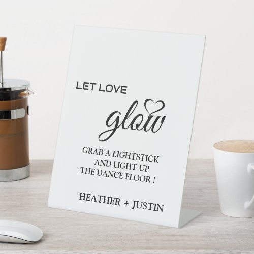 Modern Let Love Glow Wedding Glow stick Sign