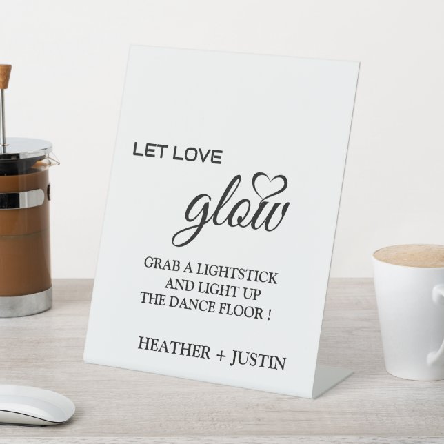 Modern Let Love Glow Wedding Glow stick Sign (In SItu)