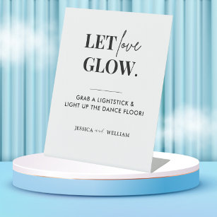 Let Love Glow Stick Sign Glowstick Sign Wedding Glow Sticks Printable  Wedding Sign Wedding Dance Floor Reception Sign 8x10,5x7,4x6 Greenery 