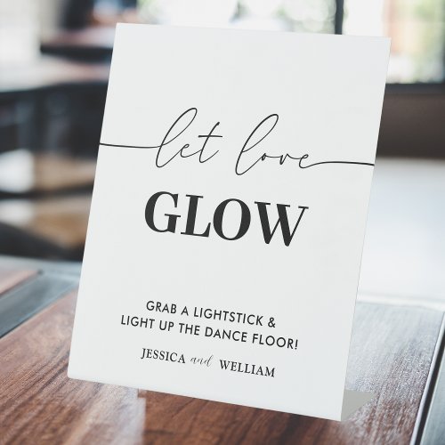 Modern Let Love Glow Wedding Glow Stick Sign