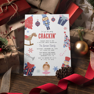 Modern Let's Get This Party Crackin' Holiday Party Invitation