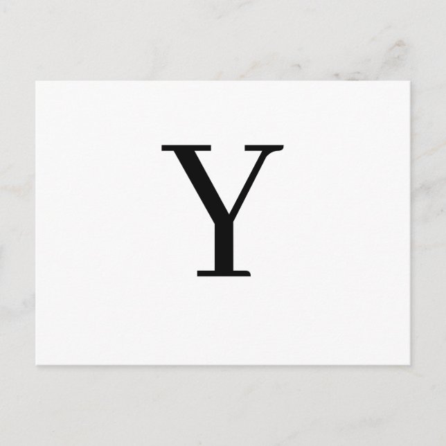 Modern Letter Minimalist Initial Design Postcard (Front)