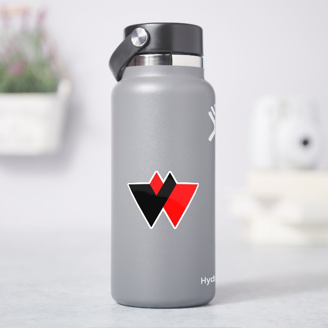Modern Letter W Monogram Sticker (HydroFlask)