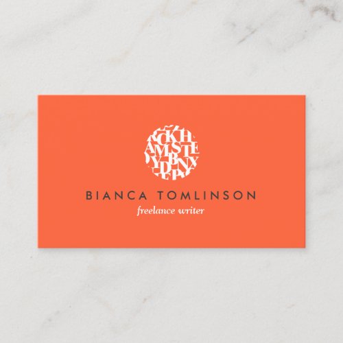 Modern Letterform Logo V for Authors and Writers Business Card