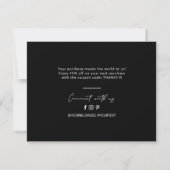Modern Lettering Business Package Thank You Card (Back)