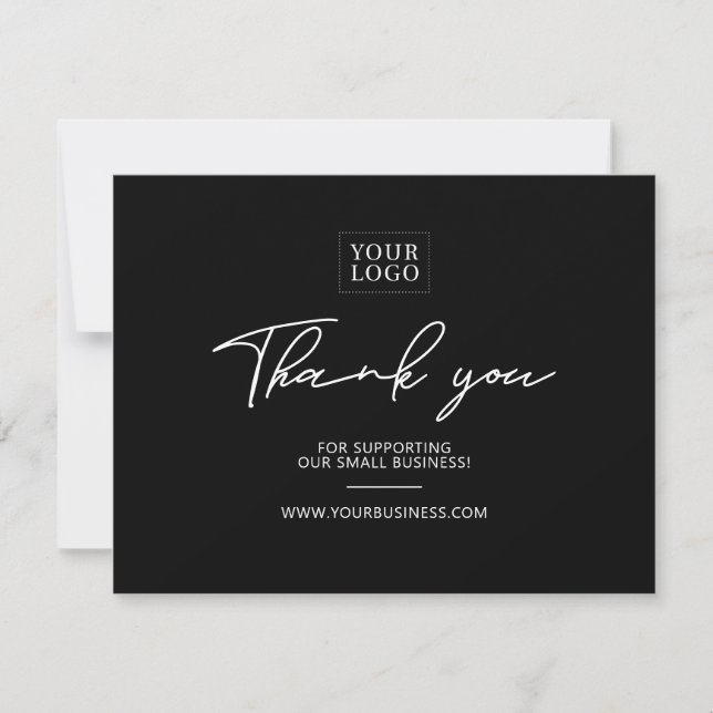 Modern Lettering Business Package Thank You Card (Front)