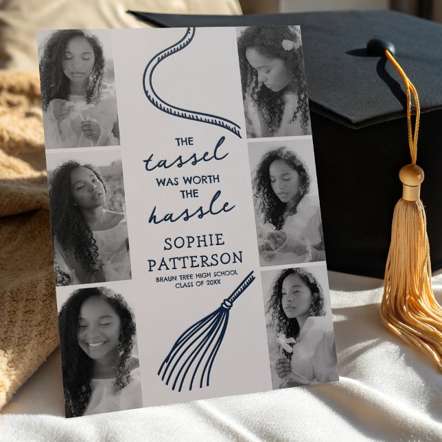 Modern Letterpress Graduation Announcement Card (Creator Uploaded)
