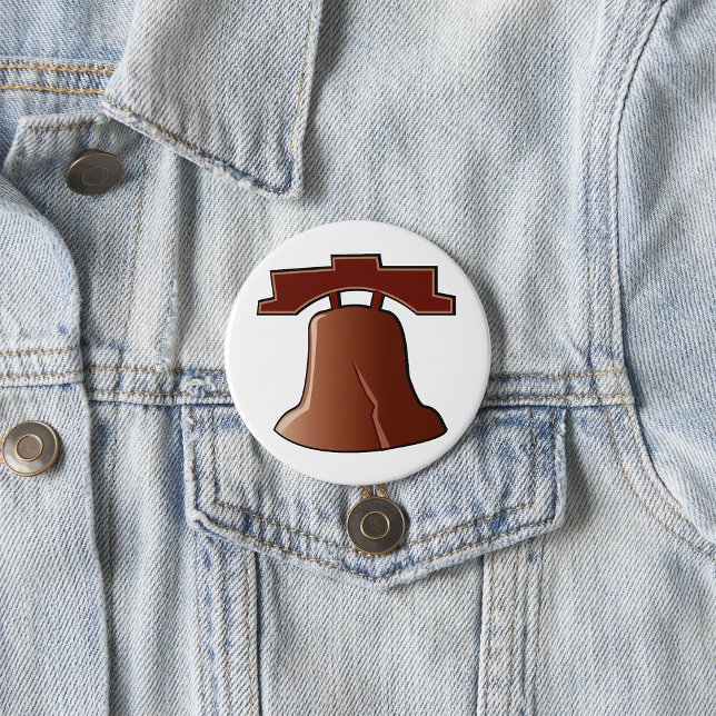 Modern Liberty Bell Patriotic Philadelphia Icon  Button (Creator Uploaded)