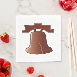 Modern Liberty Bell Patriotic Philadelphia Icon  Napkins